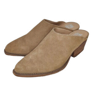 Jane And The Shoe Karissa Beige suede western mule Sz 8.5